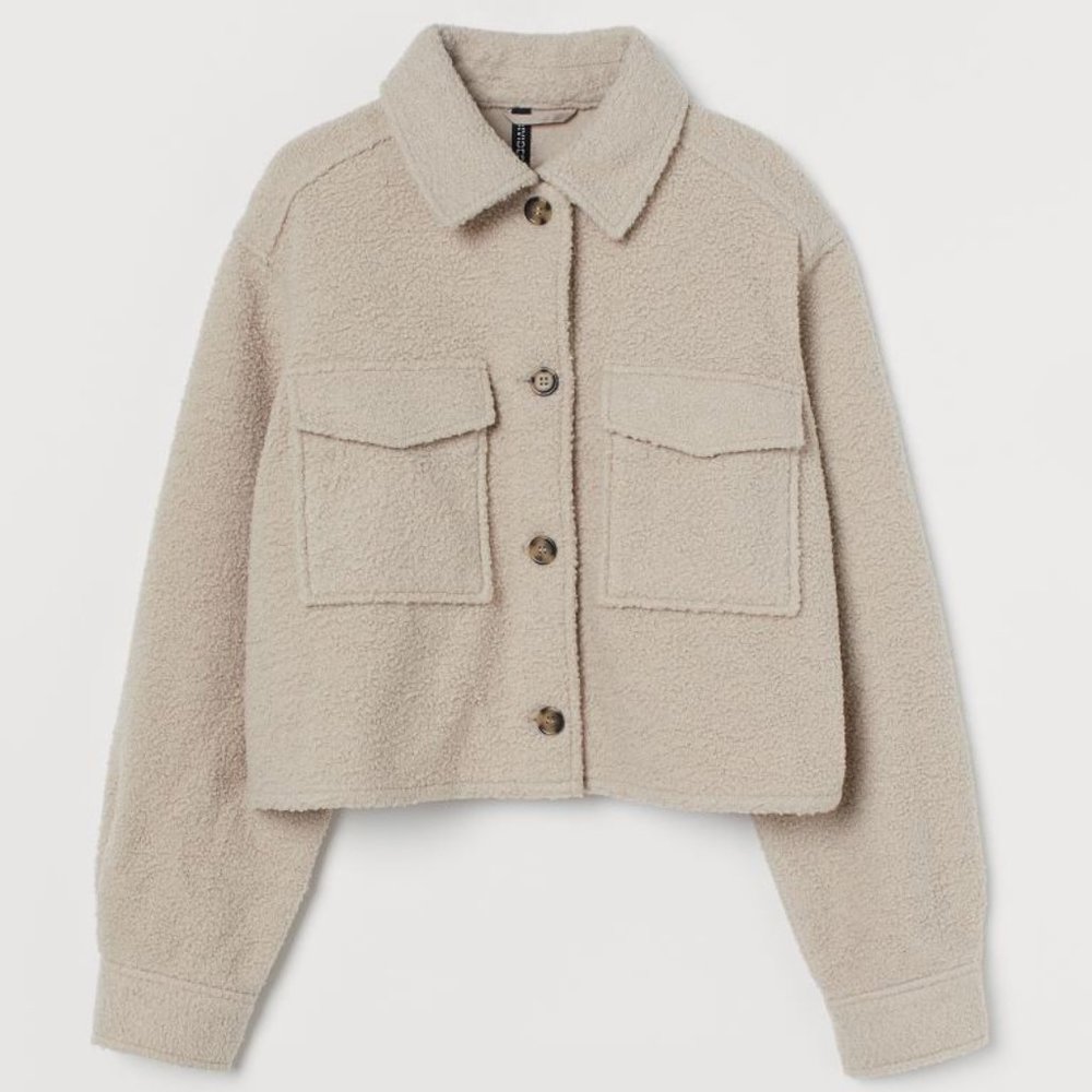 H&M Cropped Shirt Jacket XS